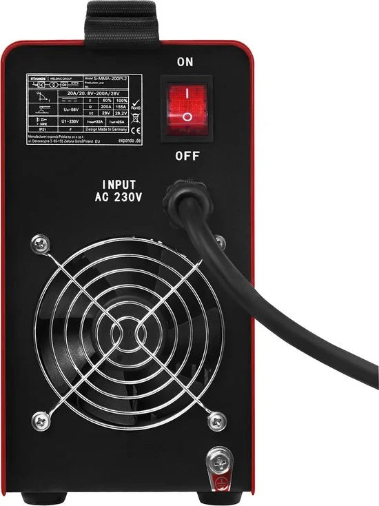 Elektrode-lasapparaat - 200 A - Hot Start - LED-display - Stamos Germany