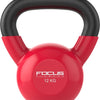 Focus Fitness - Kettlebell - 12 kg - Vinyl - Rood