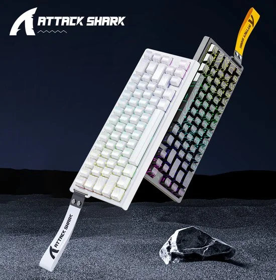 X68HE - Magnetic Switch Wired Gaming Toetsenbord - RGB - Side Printed PBT Keycaps - Decorative Lanyard - 8Khz - 0.01mmRT - 0.125ms - White Contour Line
