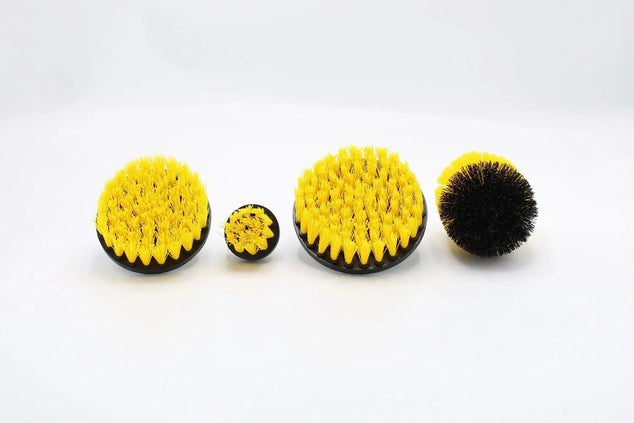 Set Van 4 Borstels (gele harde haren) Voor Boormachine