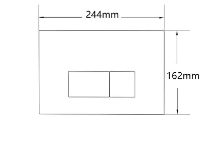 UP320 inbouwreservoir - dualflush - rechthoekige knoppen - kunststof wit glans