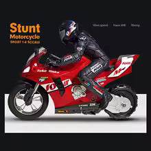 Afstandsbedieningsmotor 1/6 schaal 2,4 GHz RC dual-motor zelfbalancerende motorfiets met zes-assige gyroscoop RTR-versie rood