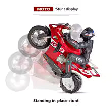 Afstandsbedieningsmotor 1/6 schaal 2,4 GHz RC dual-motor zelfbalancerende motorfiets met zes-assige gyroscoop RTR-versie rood
