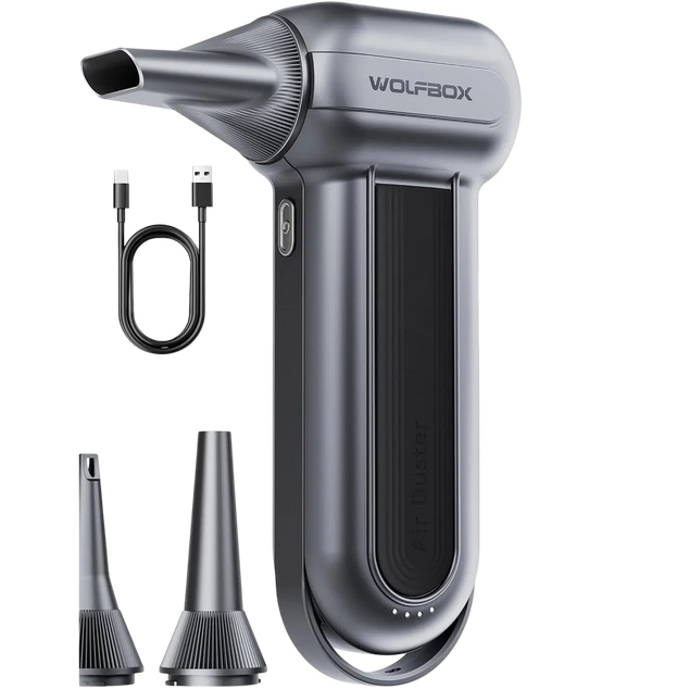 Wolfbox MF100 Air Duster Draadloos - Oplaadbaar 6000mAh - 150.000 RPM - Perslucht - Compressed Air - Stofreiniger - Luchtblazer - Perslucht - Turbo Fan