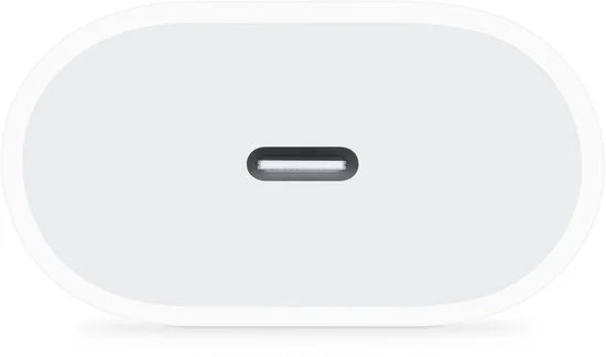 Apple 20W Power adapter - USB-C aansluiting - Snellader iPhone - Wit