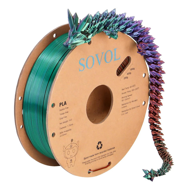 3D printing Filament brons/paars/groene