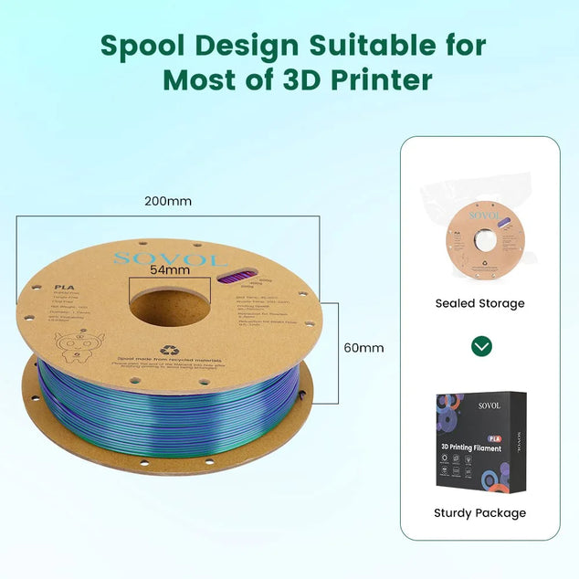 3D printing Filament brons/paars/groene