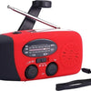 Rode Noodradio - Noodradio Opwindbaar - Noodradio op zonne-energie - fm noodradio - Dynamo Radio - radio - fm radio - powerbank noodradio - radio met zaklamp