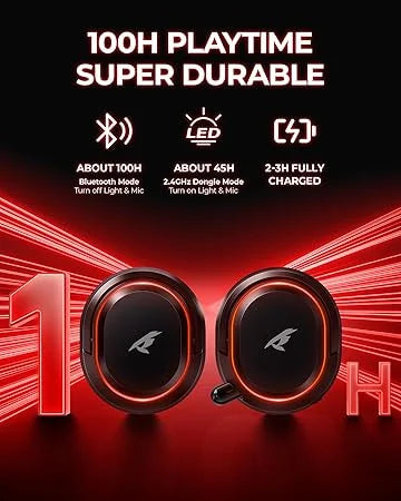 Draadloze Headset - Zwart (Ondersteunt USB-Kabel En Type-C)
