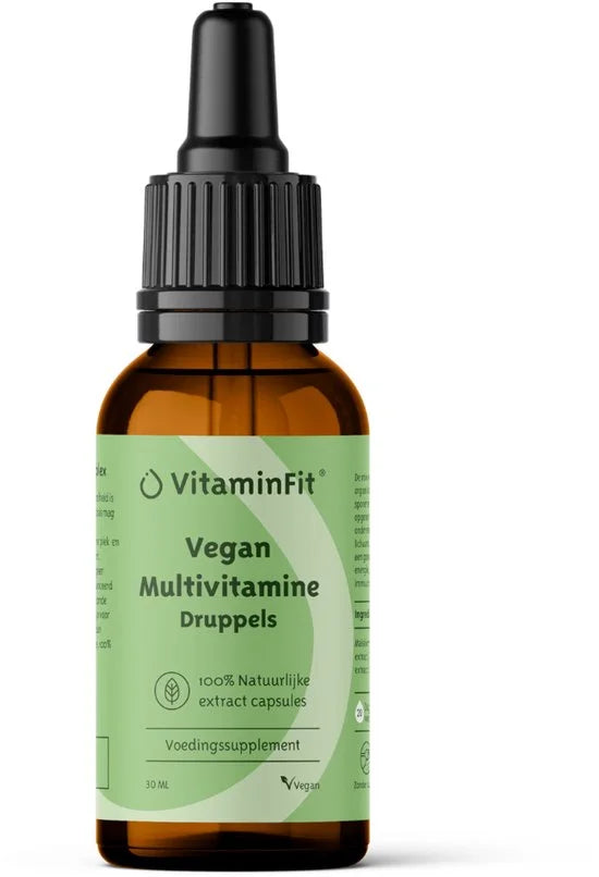 Vegan Multivitamine Druppels - 100% Natuurlijk & Plantaardig - Vloeibaar - 30 ML