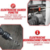 Elektrische Boorhamer - 21V Draadloze Klopboormachine - SDS-Plus boorkop - Borstelloze motor - 5600 BPM - Accuboorhamer - met 2 x accu & 10 x Accessoires