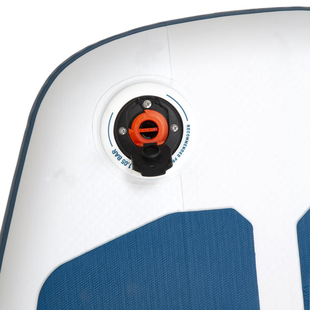 Ultra-compact and stable 10-foot (max. 130-kg) SUP white and blue