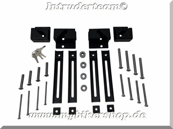 Quick release system for saddlebags Locked on support kits