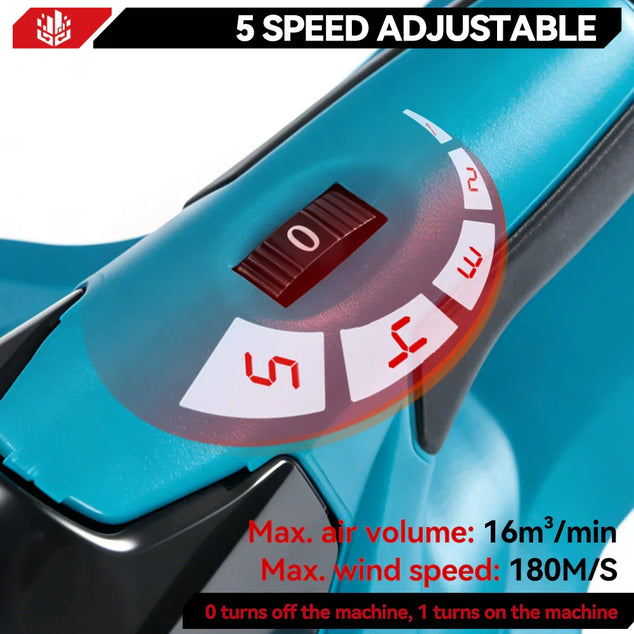 Speed Brushless Cordless Snow/Leaf Blower | For Makita 18V Batte
