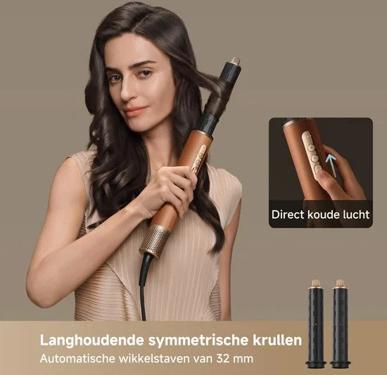 Airstyle Pro - Goud - Krachtige Föhn - 7 Opzetstukken voor verschillende Haarstijlen - moeiteloze styling - 2026 New version