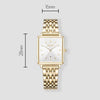 Daisy Horloge Dames - Vierkant - Goud - Schakelband - 28mm