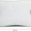 RECOVERY PILLOW 50x30 cm – Ergonomisch hoofdkussen met nekondersteuning – Memory foam – Voor zij-, rug- & buikslapers – Grijs – Inclusief reistas