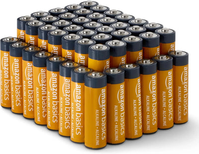 Basics 96 Pack AA High-Performance Alkaline Batteries, 10-Year Shelflife