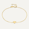 Hart Armband 14 Karaat Massief Goud