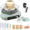 Mini Elektrische Pottenbakkersschijf 4,7 inch met Voetpedaal - Verstelbare Snelheid 0-200 RPM - Complete Set met 8 Gereedschappen en 3 Kleiblokken - Beginners