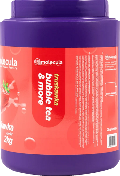 BALLEN voor BUBBLE TEA - AARDBEI - 2kg - MOLECULAIRE KAVIAAR - POPPING BOBA