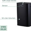 Keuken Afvalbak, Bewegingssensor, 50 Liter, Elektrische Afvalscheiding, Soft Close Afvalscheidingssysteem voor de Keuken, Zwart