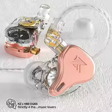 DQ6S In-ear bedrade oortelefoon Bass Metal met microfoon
