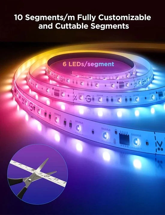 slimme ledstrip 5m Matter RGBICWW - inkortbaar