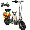Elektrische scooter met zitje - iScooter F2 - 500W - Actieradius 25-30 km - 36V 7,8Ah - 25 cm - Grijs