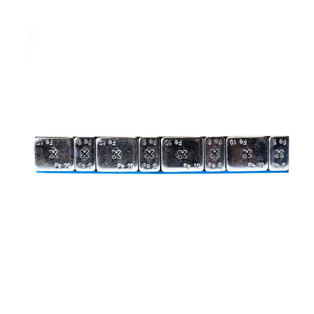 50 repen gegalvaniseerde stalen lijmgewichten á 60g (4x5g+4x10g) RESTPOSTEN