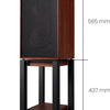 1st Wharfedale Linton Speaker Stand – Houtafwerking – Spike-voetjes – Opbergruimte voor LP-platen – Mahogany
