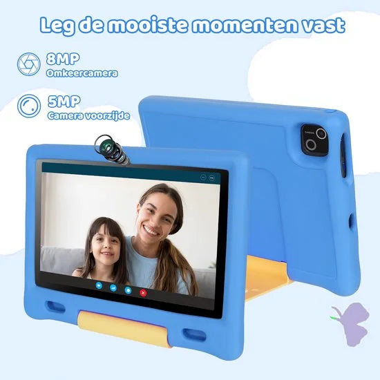Android 15 kindertablet - 10.1 inch - 20(3+17)GB RAM/128GB ROM– 5000mAh - Blauw