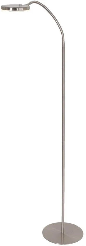 Vloerlamp Platu 3351ST – stalen design leeslamp, hoogte verstelbaar (115-132 cm), met dimbare LED verlichting en draaibare arm, merk Mexlite