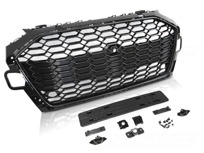 glanzend zwarte sportgrill (S4 / OEM-Style) Audi A4 (Type B9 Facelift)