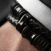 Merkarmband Heren [Spirit] - Zwart 23cm - Cadeau-Idee Vriend