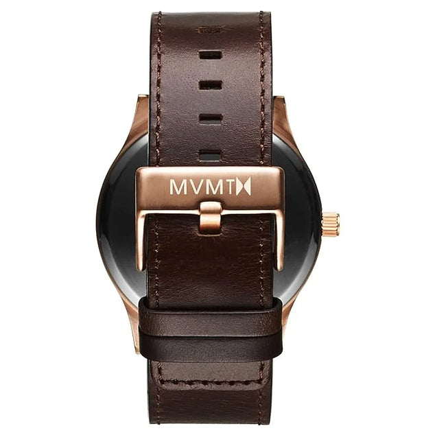 Watches Rose Gold Case with Brown Leather Strap Men's Watch
