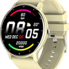 Fit 5 - Smartwatch dames - Smartwatch Heren - Stappenteller - Full Screen - Fitness Tracker - Activity Tracker - Smartwatch Android & IOS - crème