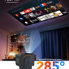 C1 Beamer 4K compatibiliteit, native 1080P, Dolby Audio 8W, Netflix gecertificeerd, Smart Google TV geïntegreerd, Auto Focus/Keystone, Wi-Fi Bluetooth, 285° draaibaar, mini-projector
