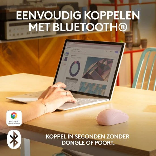 M240 - Draadloze Muis - Bluetooth - Roze