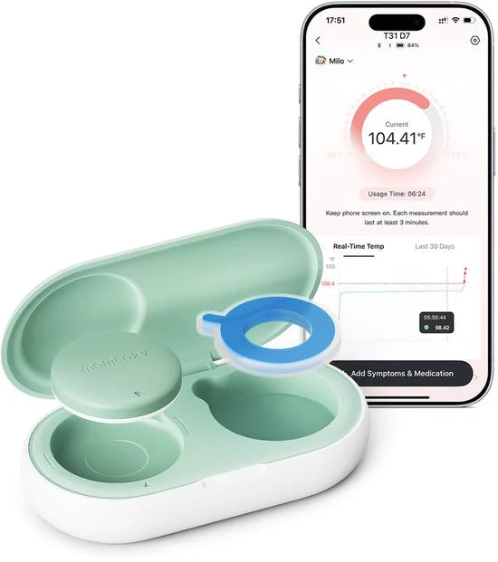 Baby Thermometer met App – Slimme Koortsthermometer voor Baby's – Real-Time Temperatuurmonitoring – Draadloos