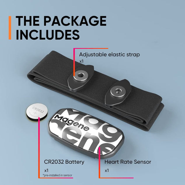 H603 Hartslagmeter Borstband HRM Fitness Tracker IP67 Waterdicht Ondersteuning Bluetooth 4.2 en ANT+, Compatibel Wahoo, Zwift, Strava, Elite HRV Merk: Magene