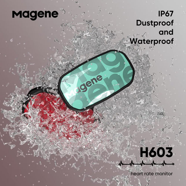 H603 Hartslagmeter Borstband HRM Fitness Tracker IP67 Waterdicht Ondersteuning Bluetooth 4.2 en ANT+, Compatibel Wahoo, Zwift, Strava, Elite HRV Merk: Magene