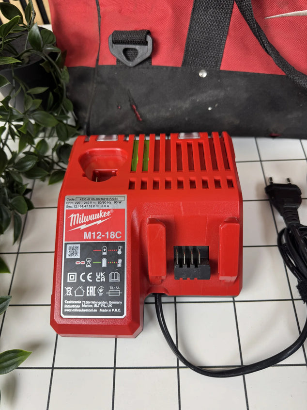 M18 & M12 Kitspuit Set (C18 PCG & M12 PCG) met Accu's, Lader en Tas