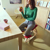 Kniestoel - Ergochair - Ergonomische werkkruk en Bureaustoel - Werkkruk - Max 130 kg - Naturel Hout, Zwart Linnen