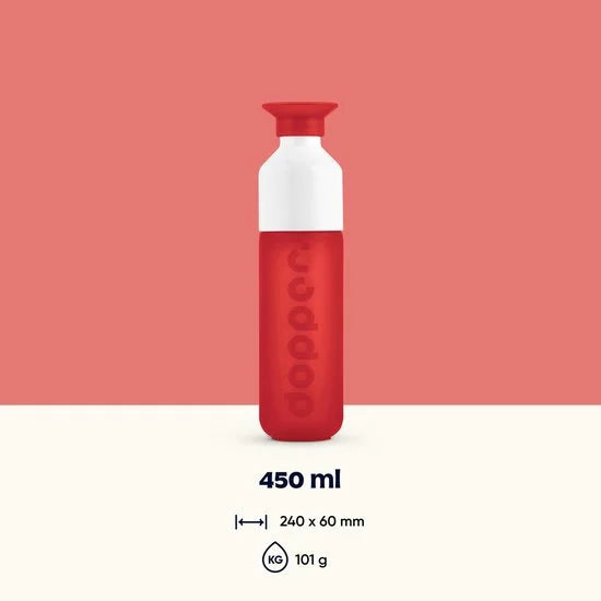 Original Drinkfles Simply Red - 450 ml - BPA-vrij - vaatwasserbestendig - Met reclamedruk