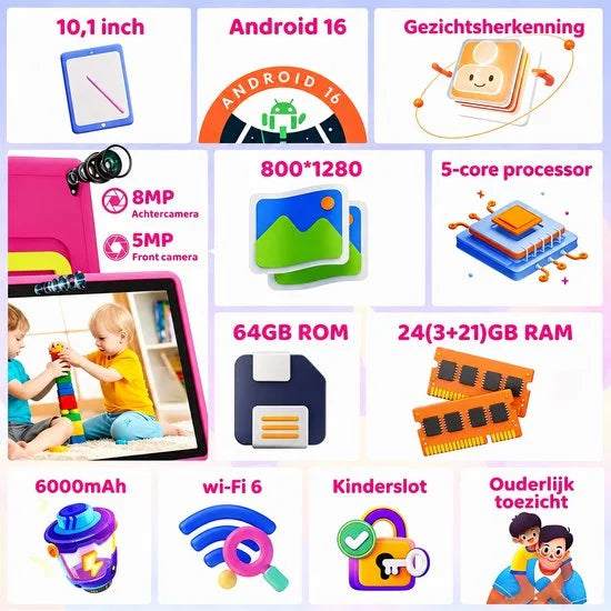 KT1028 64GB ROM 10.1inch - Incl Keyboard en muis