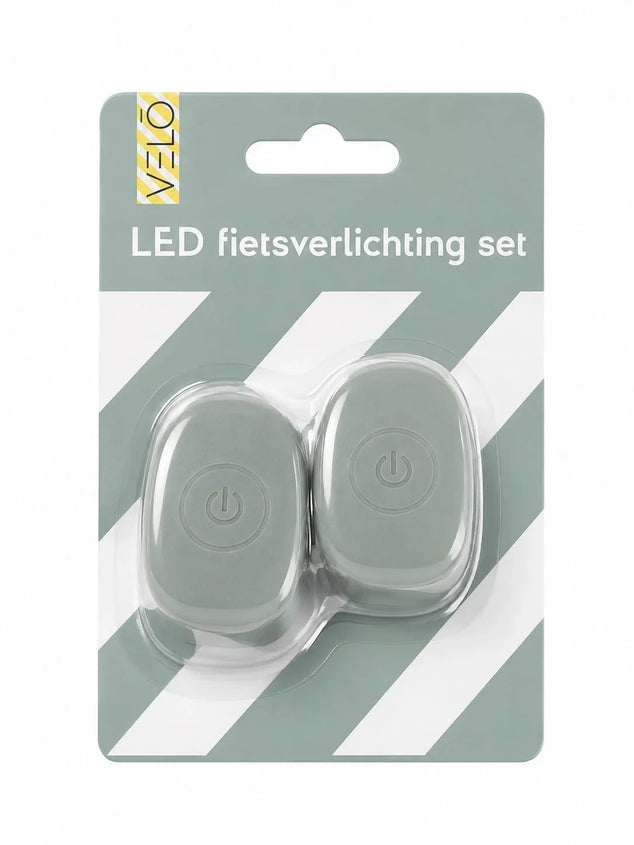 LED Fietsverlichting set groen inclusief batterijen