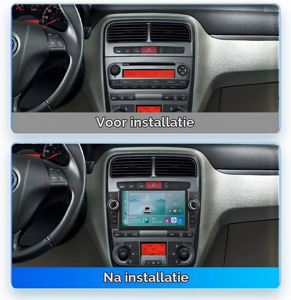 Carplay autoradio voor Fiat Grande Punto en Fiat Linea | 2007 t/m 2012 | Apple Carplay & Android Auto