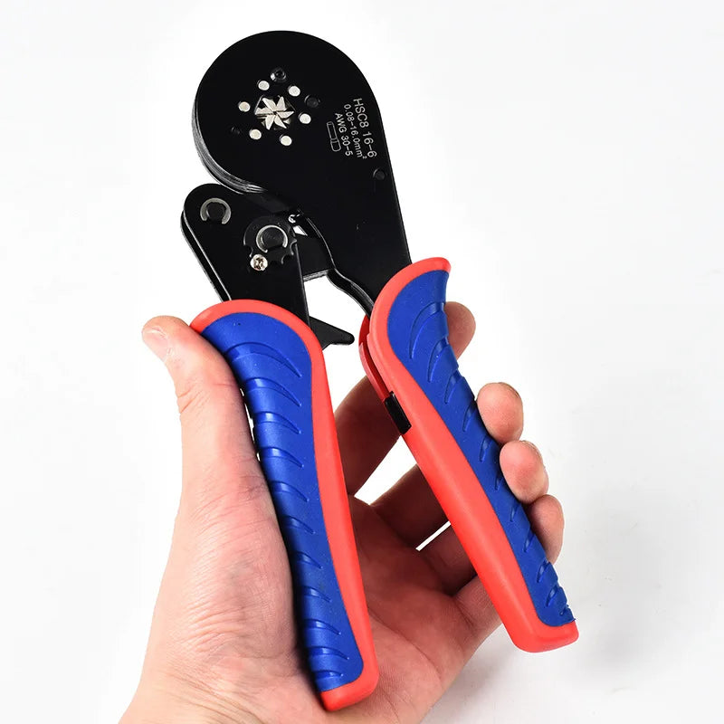 Krimptang, 0,08-16 mm² Krimptang voor elektrische kabelschoenen