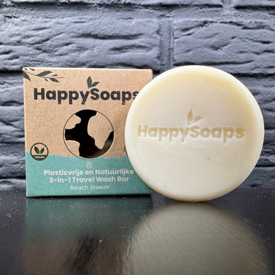 Happysoaps 3-in-1 Seife – praktische Reisegröße (40 g) | 3-in-1 Shampoo | Neu